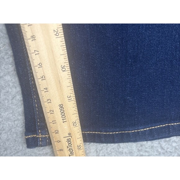 Old Navy WOW Wide Leg Jeans Womens 16 Tall Blue Dark Wash High Rise Stretch - Picture 6 of 7
